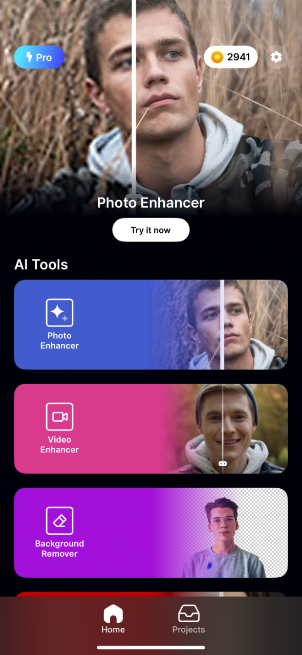 Topz AI: Photo Video Enhancer screenshot